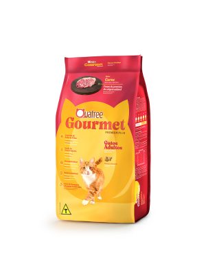 Ração Quatree Gourmet para Gatos Adultos Sabor Carne